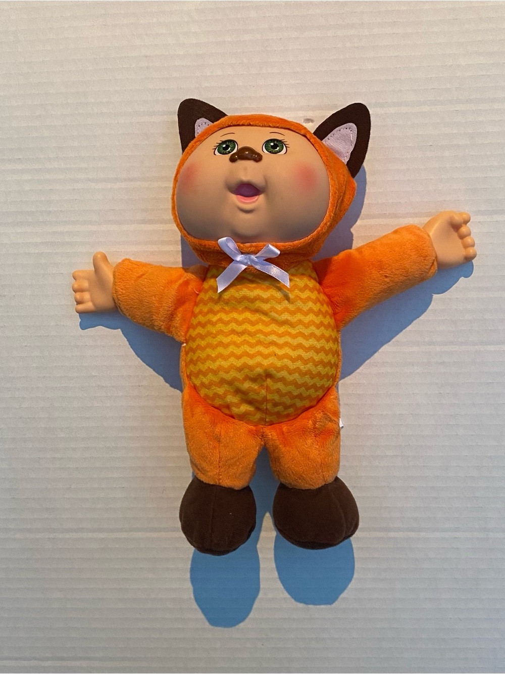 Cabbage Patch kids Orange Fox Doll with Yellow Chevron Belly